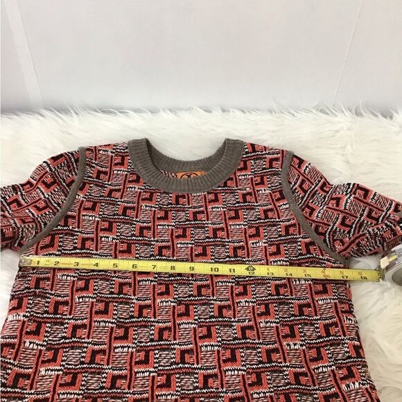Tory Burch Runway Sweater Chunky Knit Neutral Pullover Size Small - Picture 8 of 9